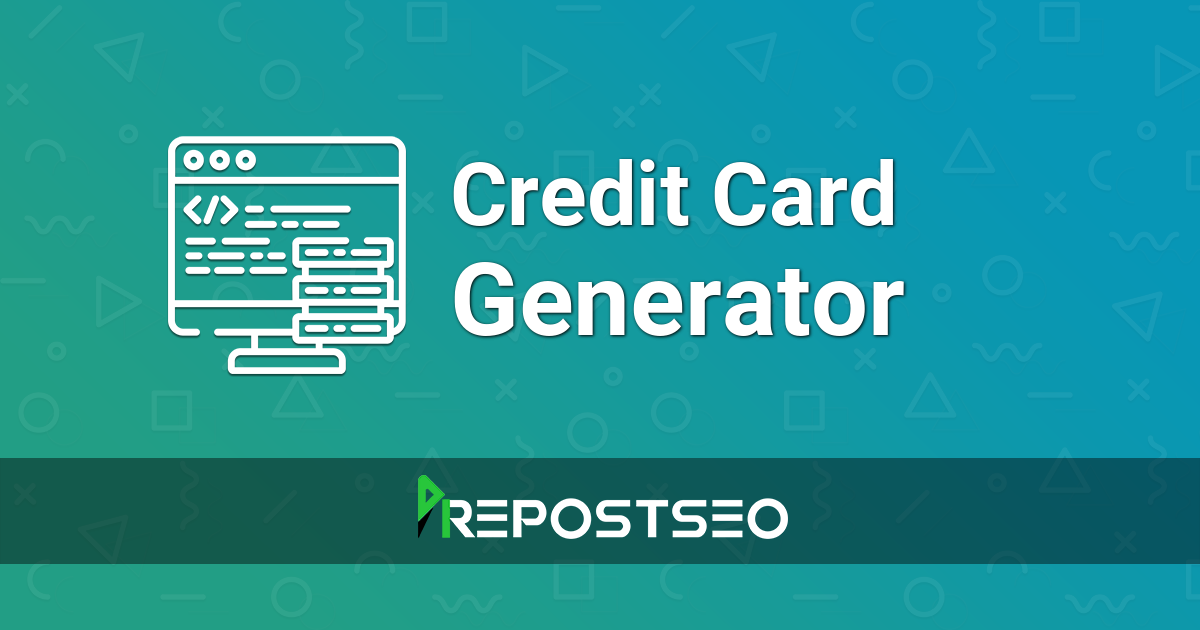 Credit Card Generator Tool